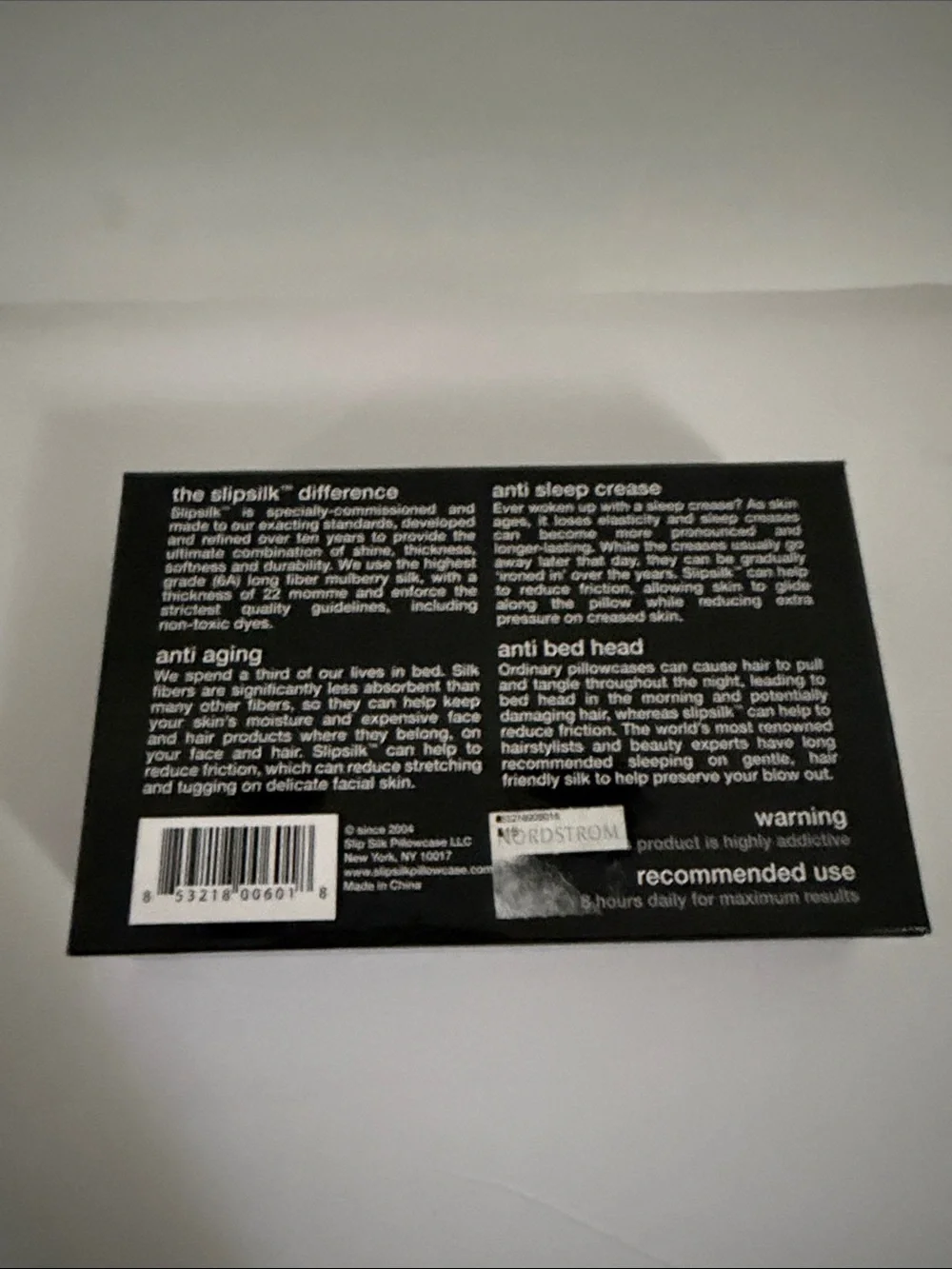 Slip Black Satin Silk Queen size Pillowcase in Gift Box